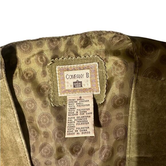 Vintage 90s Company B Genuine Leather Vest Size 8 - Picture 11 of 11